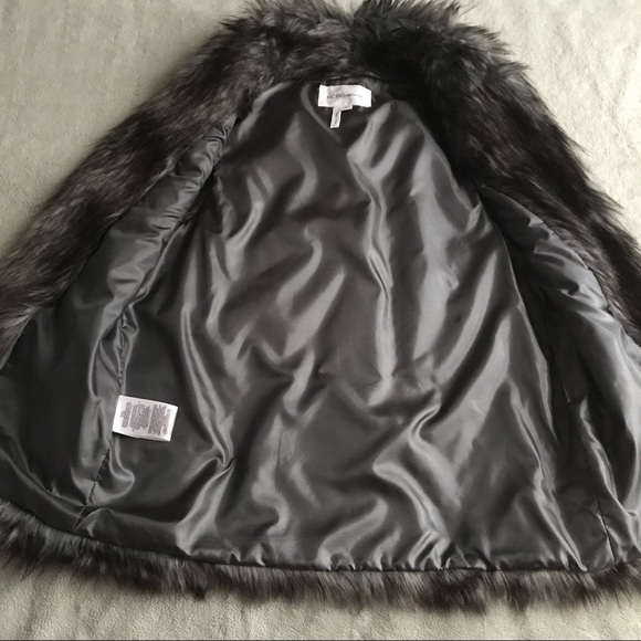 BCBGeneration Faux Fur Vest Boho Gunmetal Gray XS - Picture 4 of 10